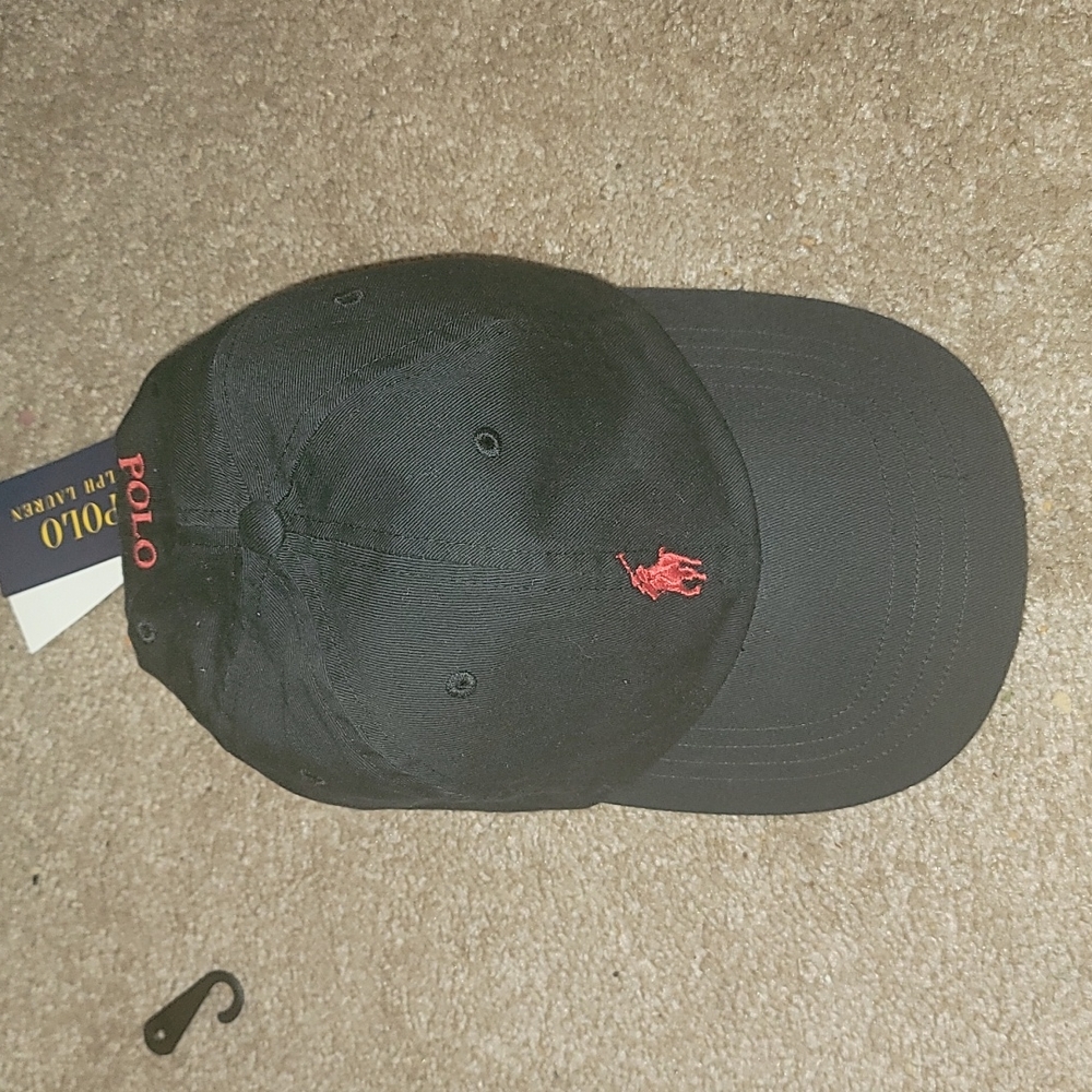Polo ralph lauren classic  black & red cap